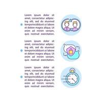 Private instant chat concept line icons with text vector