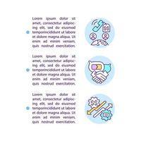 Iconos de línea de concepto de beneficios de mensajería en línea con texto vector