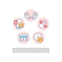 Iconos de línea de concepto de línea directa de tráfico de personas con texto vector