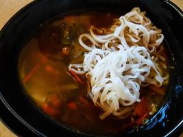 Japanese ramen soup photo