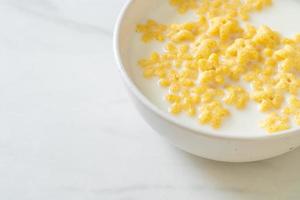 Cereals with fresh milk photo
