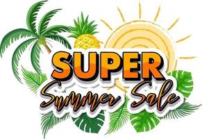 Summer sale banner template vector