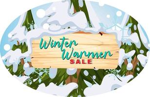 Winter sale banner template vector