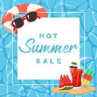 Summer sale banner template vector