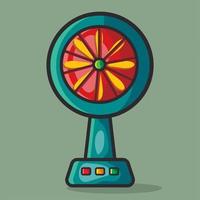 electronic fan device illustration in flat style vector