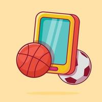 sport streaming on smartphone concept symbol illustration vector