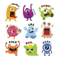 Angry Monster Collection vector