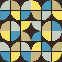 Patrón de formas geométricas de los años 70. estilo vintage de mediados de siglo. vector