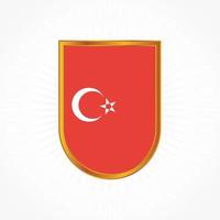 vector de bandera de turquía con marco de escudo