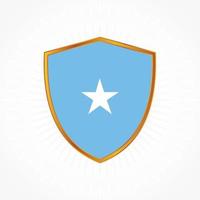 Somalia  flag vector with shield frame
