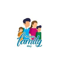 feliz día de la familia saludo diseño celebrar vector