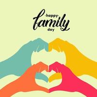 Happy Family Day Greeting Design Celebrate vector