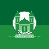 diseño de saludo del día de ramadán mubarak celebrar vector