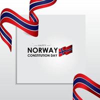 diseño de saludo del día de la constitución de noruega celebrar vector