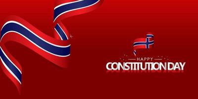 Norway Constitution Day Greeting Design Celebrate vector