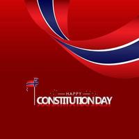 Norway Constitution Day Greeting Design Celebrate vector