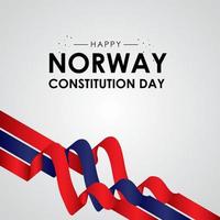 diseño de saludo del día de la constitución de noruega celebrar vector