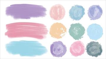 Vector watercolor stains, swabs, curls, divorces