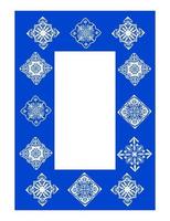 Moroccan geometrical interior patchwork. Azulejo moroccan wallpaper vector