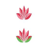 icono de plantilla de logotipo de diseño de flores de loto de vector de belleza