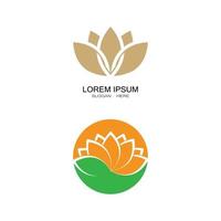 Beauty Vector lotus flowers design logo Template icon