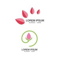 Beauty Vector lotus flowers design logo Template icon