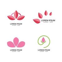 Beauty Vector lotus flowers design logo Template icon