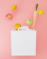 Paper bags used for fruit. photo