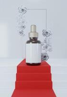 Dropper bottles for medicine or cosmetics photo