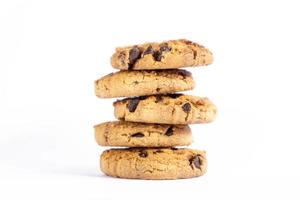 Cookies stack on white background
