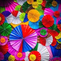 Colorful paper flower abstract for background photo