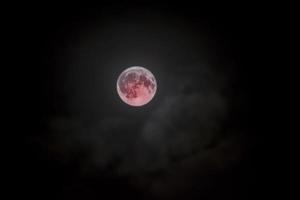 la hermosa imagen de la super luna de sangre foto