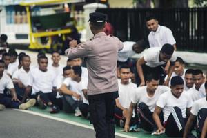 Sorong, West Papua, Indonesia 2021- Indonesian Police non-commissioned candidates photo