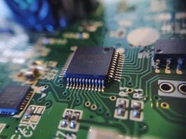 Part components inside joystick of a console game photo