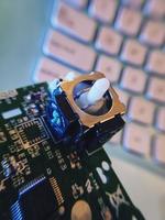 Part components inside joystick of a console game photo