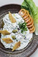 Laban fresh yogurt-cucumber Middle Eastern Lebanese dip snack starter food photo