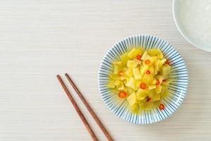 Spicy salad pickle cabbage or celery with sesame oil