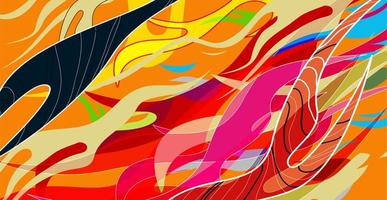 arte colorido abstracto. formas de degradado mezcladas fluidas. banner del festival. vector