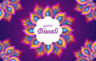 Diwali with Mandala Background vector