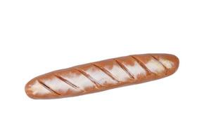 Baguette model from Japanese clay on white background photo