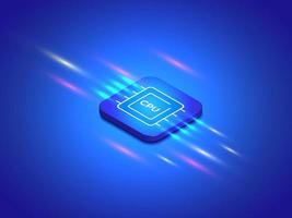 Cpu Technology Blue background Template vector