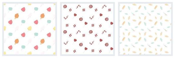 sweet desserts pattern transparent on a white background vector