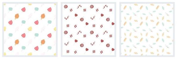 sweet desserts pattern transparent on a white background vector