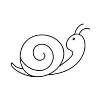Snail to be colored. Coloring book to educate kids vector