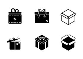 conjunto de iconos de caja - ilustración vectorial. vector