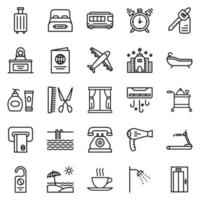 Hotel icon set - vector illustration .