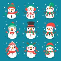 Snowballs molded into Snowman. Decorate for Christmas. vector