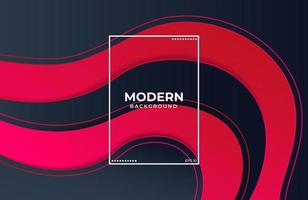 Elegant background with fluid shapes in black red color vector