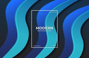 Minimalist Elegant background with fluid shapes in blue black color vector