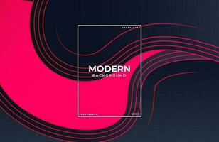 Elegant background with fluid shapes in black red color vector
